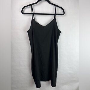 Time and Tru Black Slip Dress, Adjustable Straps, Polyester, Minimalist